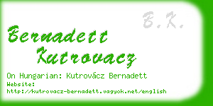 bernadett kutrovacz business card